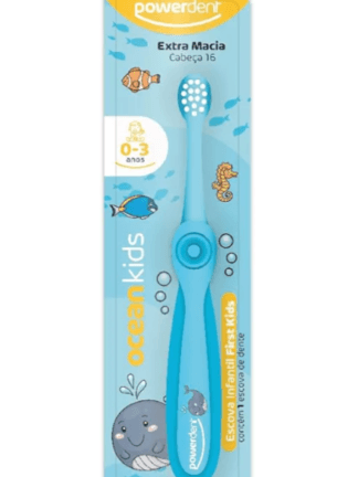 Powerdent Escova Dental Infantil Ocean Kids 1 A 3 Anos