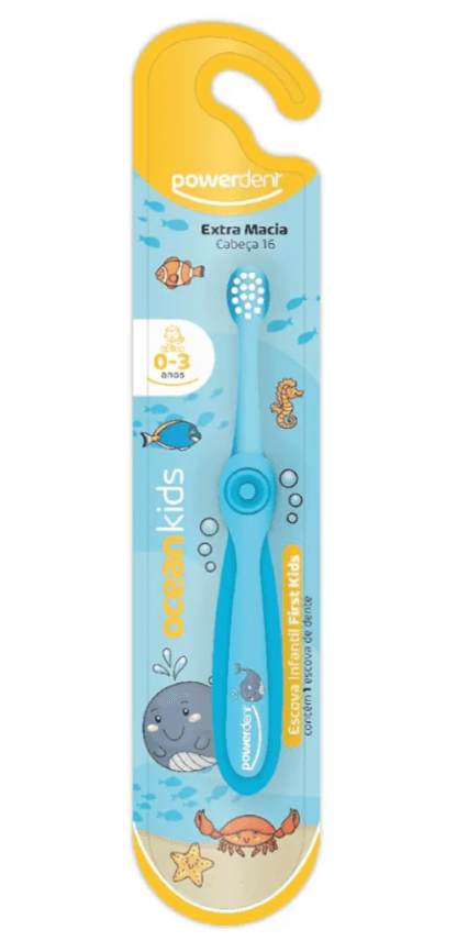 Powerdent Escova Dental Infantil Ocean Kids 1 A 3 Anos