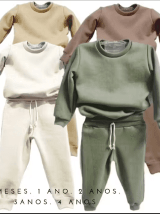 Conjunto Moletom peluciado bebê infantil