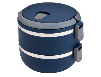 Marmita dupla Lunch Box Azul, LB1234-AZ , Euro Home