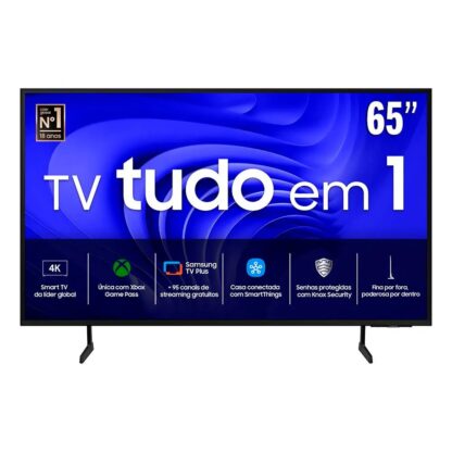 Smart TV 65” LED 4K Samsung 65DU7700 com Processador Crystal 4K, Gaming Hub