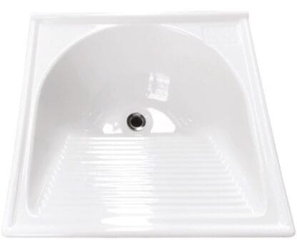 Tanque Fibra Simples 60x60 cm Branco TM060BR - Decoralita