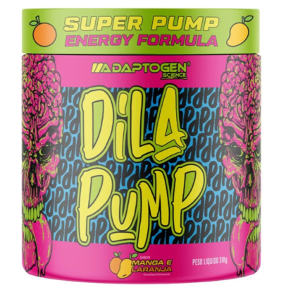 Dila Pump 318g Pré Treino Sem Cafeína Sabor Manga e Laranja - Adaptogen Science