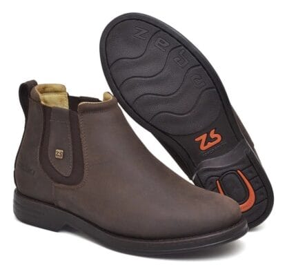 Botina Zebu Em Couro Modelo Balsamo Masculina Original