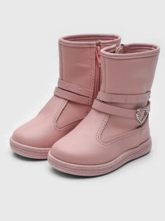 Bota infantil rosa