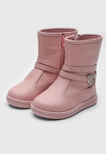Bota infantil rosa