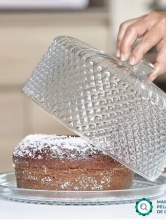 Boleira Prato De Bolo Bico De Jaca Com Tampa Em Vidro