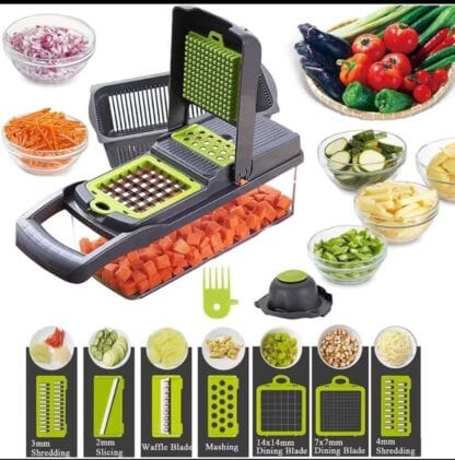 Profissional Multiuso Cozinha Slicer Aço Inox 14 em 1 Fatiador Cortador Ralador De Legumes Verduras Frutas