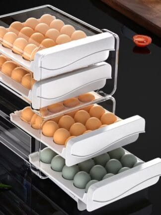 Gaveteiro Empilhável Porta Ovos Duplo 32/40 Ovos