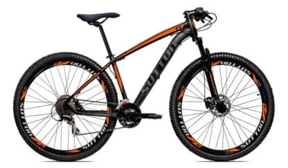 Bicicleta Aro 29 Sutton New Shimano 27y Freio Hidráulico Cor Preto/laranja/prateado Tamanho Do Quadro 17
