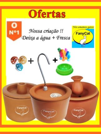 Fonte para Gatos Bebedouro Cerâmica 3 modelos 3L