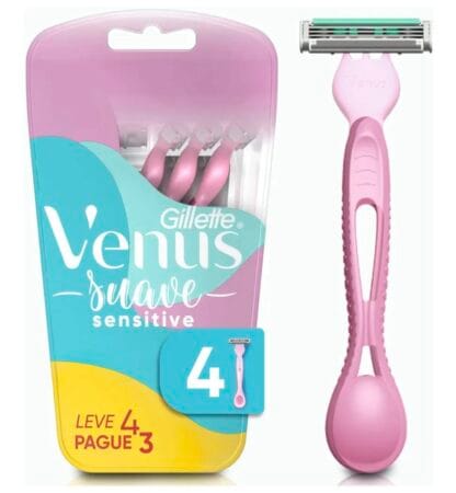 Gillette Aparelho De Depilar Venus Suave Sensitive 4 Unidades