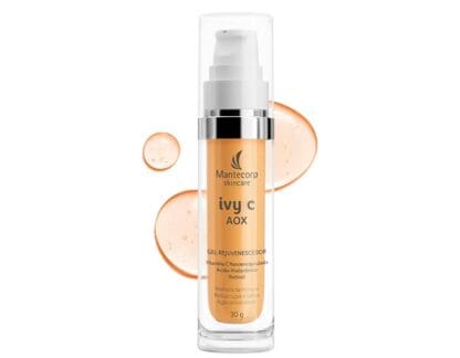 MANTECORP - Gel Rejuvenescedor Facial Ivy C AOX - Vitamina C Pura Nanoencapsulada, Ácido Hialurônico e Retinol, Redução de Rugas em 7 Dias - 30g