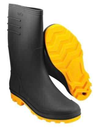 Bota Preta e Amarela Pvc Tam. 38 com Forro Vonder