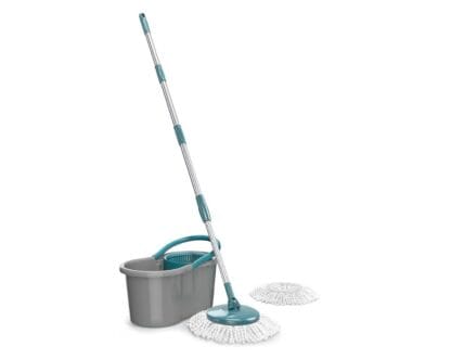 Mop FIT Giratório com 2 refis microfibra, balde com 8 litros, MOP5010, Flash Limp