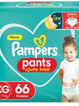 Fralda Pampers Pants Ajuste Total Tamanho - XG c/66 Unidades