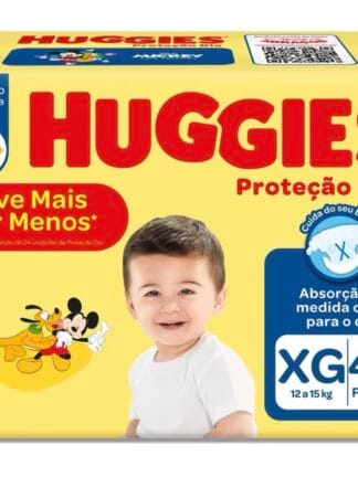 Huggies Fralda Proteção Dia Tam. XG - 48 fraldas