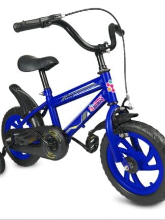 Bicicleta Infantil Aro 12 Conect Brinq Azul Com Rodinhas de Apoio e Segurança