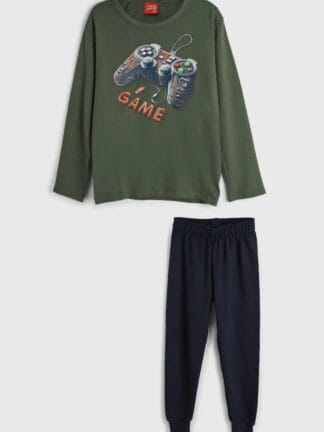 Conjunto 2pçs Manga Longa Kyly Blusa E Calça Verde