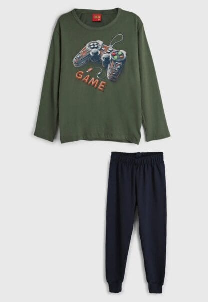 Conjunto 2pçs Manga Longa Kyly Blusa E Calça Verde