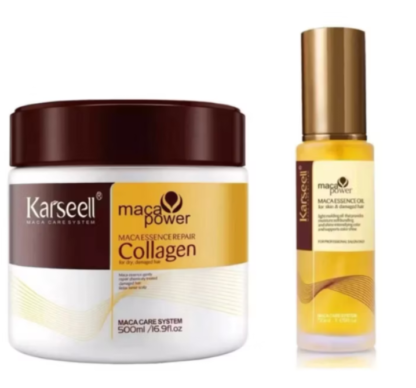 Karseell Colagen Original Kit Máscara Super Hidratação 500g e Óleo Antifrizz 60ml