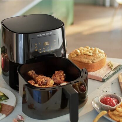 Fritadeira elétrica airfryer Philips Walita essential XL Ri9270 painel digital 2000W 6,2 litros preta 127v