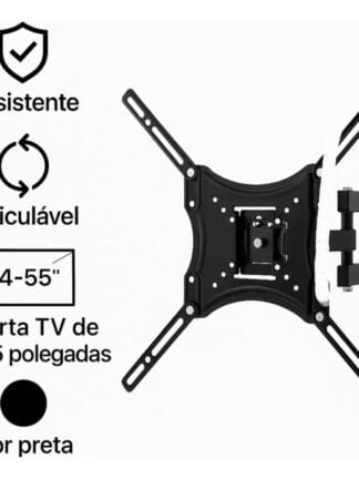Suporte de tv tri articulado LCD 14 a 55" polegadas até 25kg