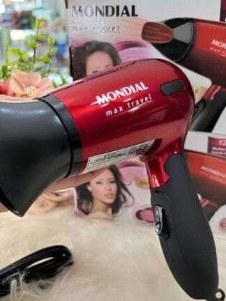 Secador Mondial, Max Travel, Bivolt, Preto/Vermelho, 1200W - SC-10