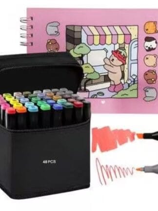 Kit livro+ canetinhas 24 cores