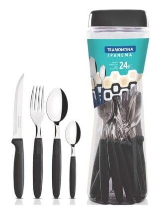 Faqueiro 24 Peças, Tramontina, Ipanema 23399091, Preto