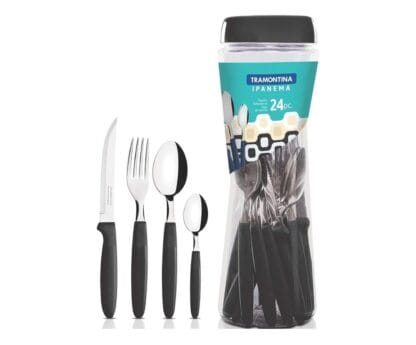 Faqueiro 24 Peças, Tramontina, Ipanema 23399091, Preto
