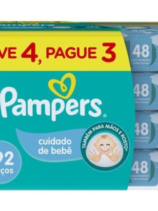 Pampers Lenços Umedecidos Cuidado de Bebê 192 Unidades