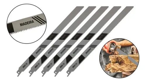 Lâmina Serra Sabre 30cm Corte Osso Açougue Carne 5 Unidades