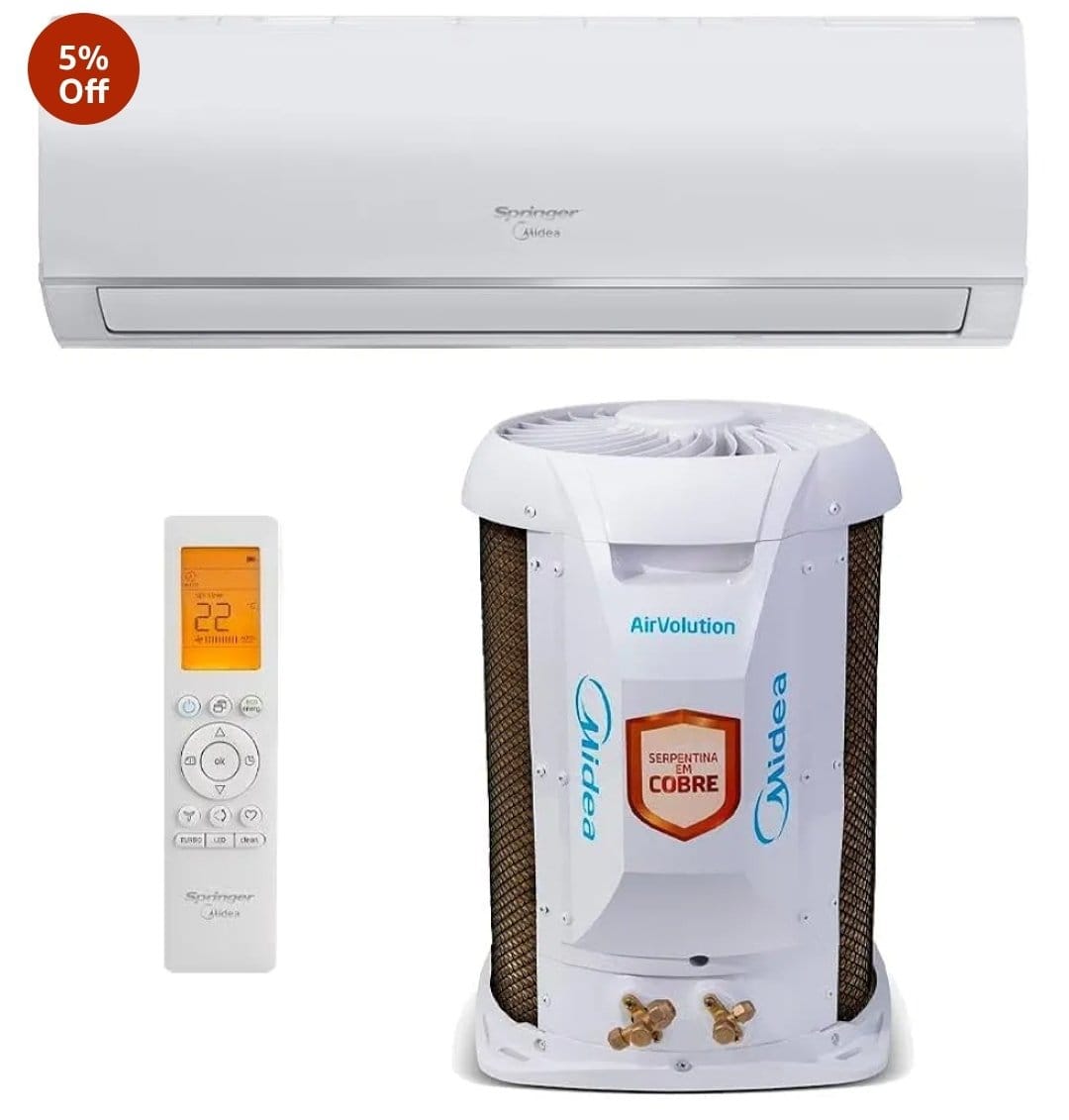 Ar-condicionado Split 12000 Btus Springer Midea Airvolution High Wall Fixo Só Frio 42affci12s5/38tfci12s 220v