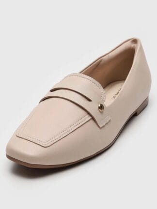 Mocassim Bebecê Liso Off-White