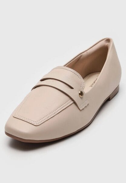 Mocassim Bebecê Liso Off-White