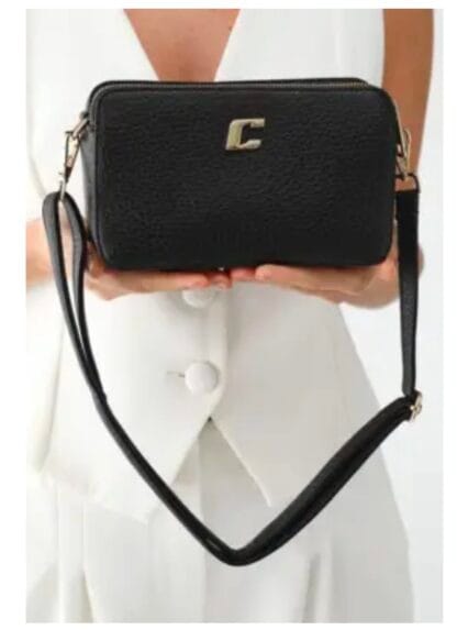 Bolsa Transversal Feminino Alça Ajustável Preta