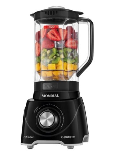 Liquidificador Mondial 3 Velocidades Preto/cinza 550w L-93-BG Cor Preto