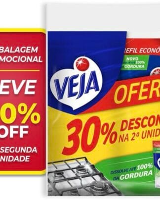 Limpador Desengordurante Veja Cozinha Limão com 2 unidades de 400ml
