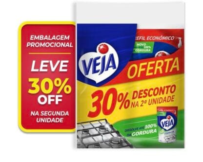 Limpador Desengordurante Veja Cozinha Limão com 2 unidades de 400ml