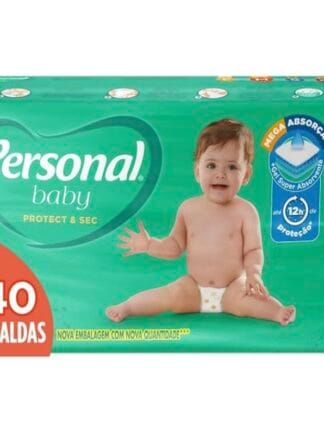 Fralda Infantil Personal Baby Protect e Sec M Mega 9x40pads Leve 40 pague 38 Unidades