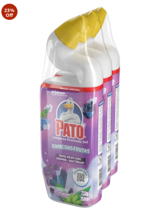 Pato Limpador Sanitário Kit Game das Frutas, Desinfetante Sanitário