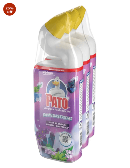 Pato Limpador Sanitário Kit Game das Frutas, Desinfetante Sanitário