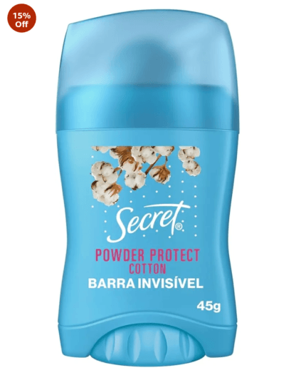 Desodorante Antitranspirante em Barra Secret Proteção de Algodão 45g