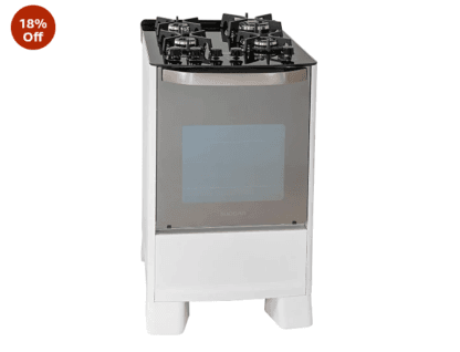 SUGGAR FOGÃO MASTER GRILL BRANCO MESA DE VIDRO 4 BOCAS TRIPLA CHAMA GRILL 110V TREMPE FERRO FUNDIDO
