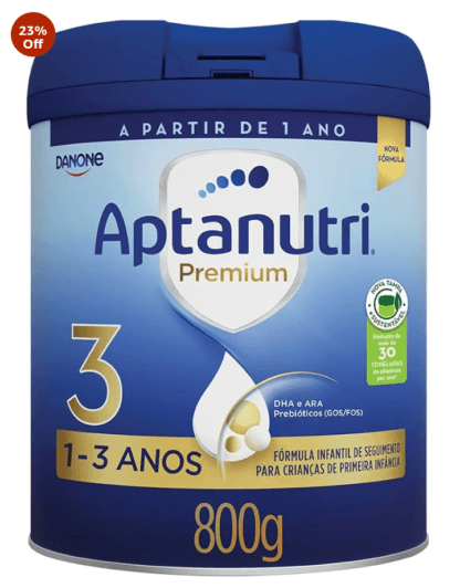 Danone Nutricia - Aptanutri Premium 3, 1-3 anos, Fórmula de Seguimento, 800g