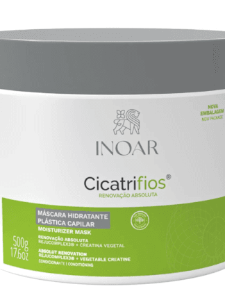 Inoar, Máscara Capilar CicatriFios – Hidratação, Brilho Intenso, Antifrizz e Recuperação-500g