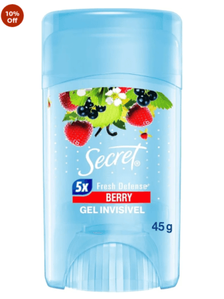 Desodorante Antitranspirante Secret Gel Frutas Vermelhas 45 g