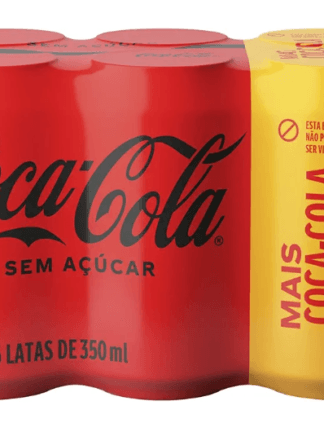 Pack de Coca-Cola sem Açúcar 350Ml 6 unidades