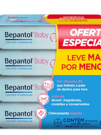 Bepantol Baby Leve 4 Pague 3 Kit 192 Lenços Umedecidos